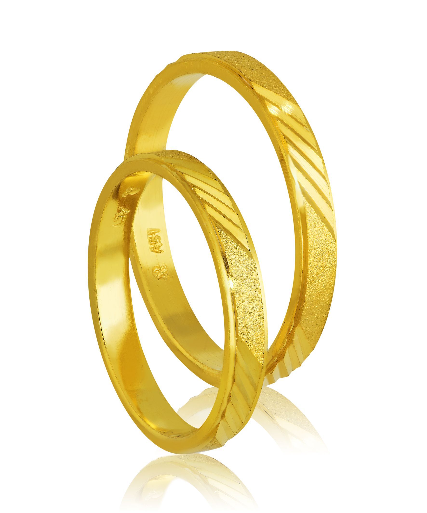 Golden wedding rings 3mm (code 404)